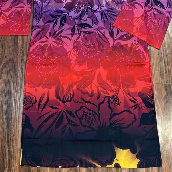 Fuzzi Long Gradient Print Satin Kimono - Picture 15 of 16